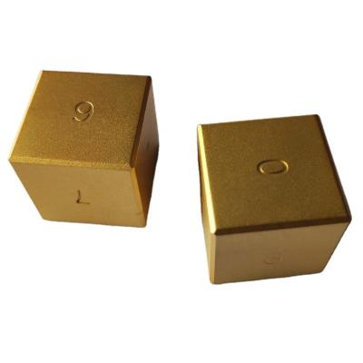 China High Quality Gold Plated Aluminum Cube Dies Customized Brass Lettering With Number for sale