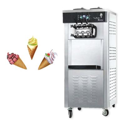 China 2022 Full Automatic Heavy Duty Snacks Factory 3 Flavor Maker Soft Ice Cream Machines For Making Ice Cream for sale