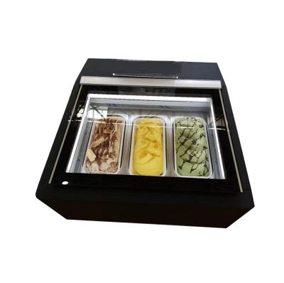 China Mini Ice Cream Display Freezer Gelato Single-temperature Commercial Portable Fridge Display Cupcake Ice Cream Stick Showcase CFR BY SEA for sale