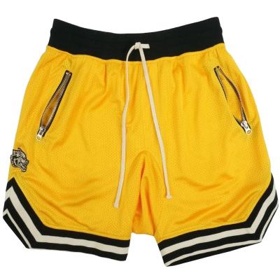 China Wholesale Anti-wrinkle Mens Breathable Mesh Basketball Shorts With Zipper Pocket And Logo for sale