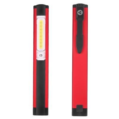 China COB LED Flashlight Magnetic Work Lamp USB Rechargeable Camping Torch Inspection Light with Red/White Light for sale