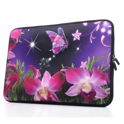 China Neoprene Felt Laptop Sleeves Case Pink Flower For Acer Asus Dell Lenovo MacBook for sale