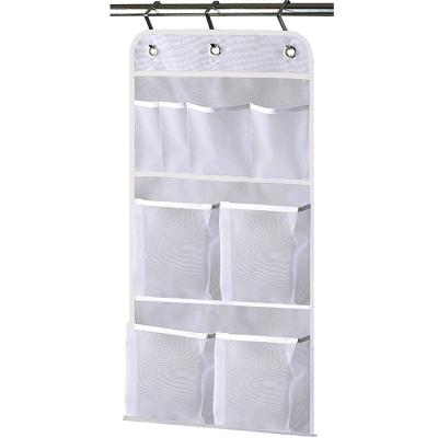 China Mesh Hanging Packing Organizer / 340oz 1000ml Shampoo Shower Organizer With Hooks for sale