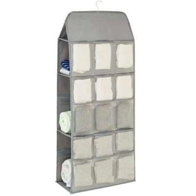 China Dual Sided Closet mesh over the door organizer / Metal rotating hanging closet organizer for sale