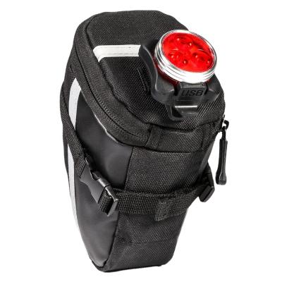 China Outdoor Tail Bag PU+ Canvas Jingjingold Saddle Bicycle LED Bike Recycling Accessory for sale