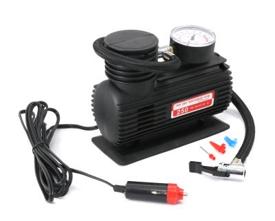 China Tirol 12v Portable Inflatable Car Air Compressor Mini Tire Inflator Black Plastic for sale