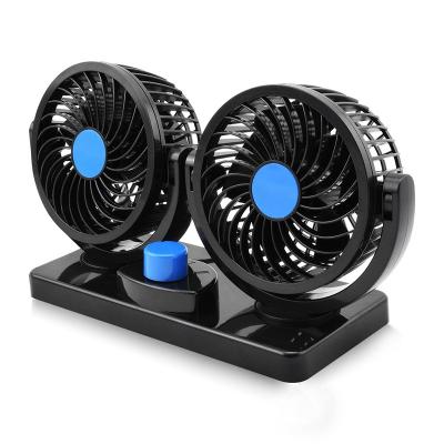 China Tirol 12v 360 Rotating Plastic Vehicle Black Car Cooling Fan for sale