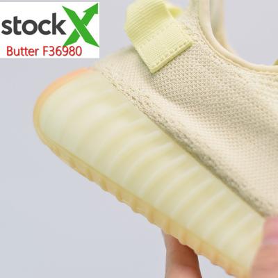 China 1:1 Quality Original Men's Yeezy Damping Reject 350 V2 Butter Yellow Fashionable Running Shoes Zapatillasp Hombr for sale