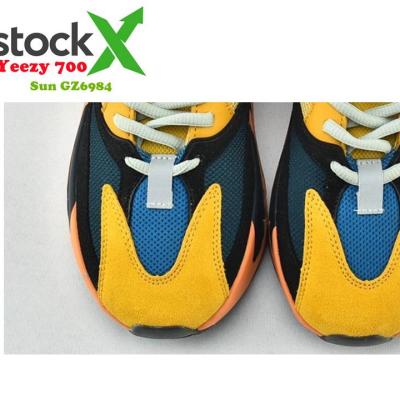 China Stock X Damping Boxes 1:1 Quality Men Women Yeezy 700 v2 Sun Fashion Shoes Yupoo Cina Large Size48 Yezzy Fabric Yellow Sneakers for sale