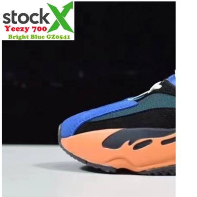 China StockX Damping Boxes 1:1 Original Quality Yeezy 700 Bright Blue Shoes 700v2 Putian Boots 3M Reflective Fashion Sneakers Yezzy for sale