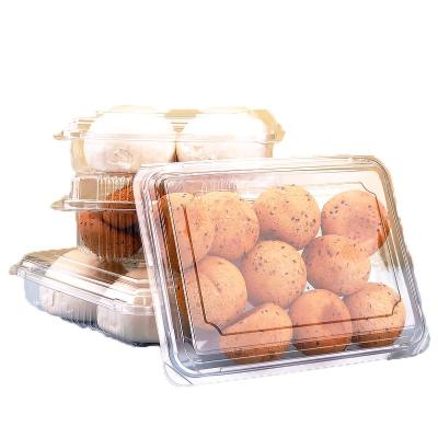 China Recycled Materials Cupcake Containers Dessert Box Food Grade Disposable Clear Plastic Containers for sale