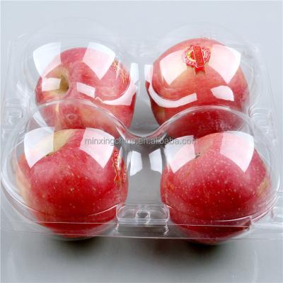 China Shanghai Food Grade Plant Biodegradable Plastic Apple Tray Big Four Count Blister Packaging for sale