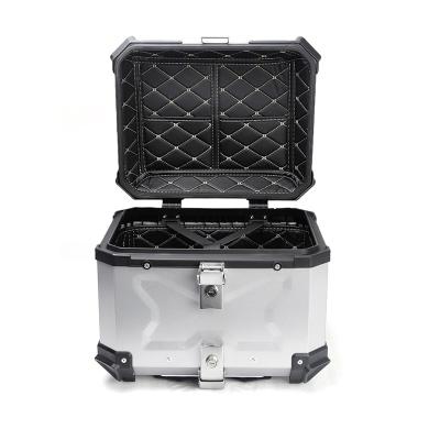 China China Factory Supply 55L Waterproof Aluminum Tail Box Luggage Motorcycle Trunk Rear Case for sale