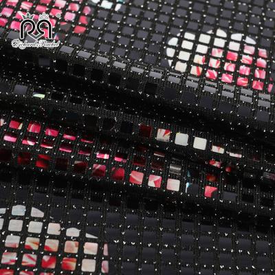 China Antistatic RNR TEXTILE KNIT GLITTER FASHION DIGITAL PRINT WITH SEQUIN FABRIC for sale