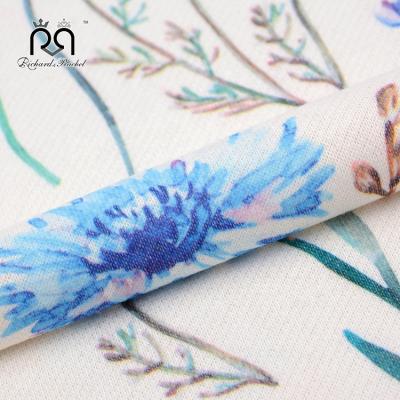 China Other Knit Printing Fabric China Textiles 50%cotton 50%polyester Digital Big Flower Printing Supplier Customized Fabric for sale