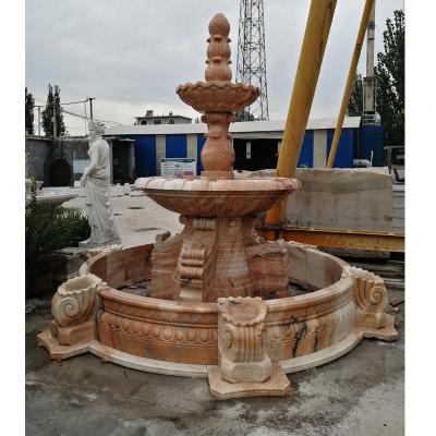 China Modern Custom Large Outdoor Garden Fountain Nature Marble Water Fountain Outdoor Sculpture For Sale for sale