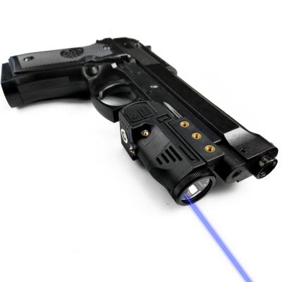 China Hunting Gun Accessories Dropshipping Light 500lm Flashlight And Blue Laser Sight Gun Military Tactical For Pistol Guns for sale