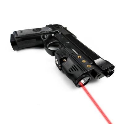 China 500 Lumens Army Guns and Weapons Rechargeable Red Laser Indicator Flashlight Combo with 20mm Rail ar15 Laser Hand Gun Light for sale