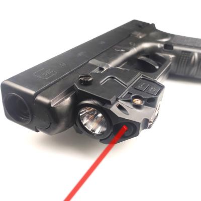 China 500lm Nylon Tactical Red LED Laser Sight Red Laser Flashlight Gun Light For Picatinny Rail Pistol Rifle for sale