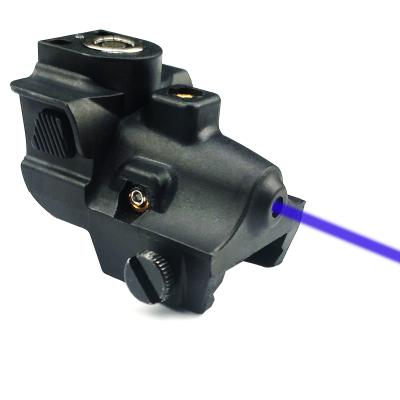 China Nylon Blue Laser Sight, Compact Blue Dot Laser With Picatinny Rail Shockproof Tactical Laser For Pistol for sale