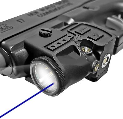 China Fogproof Shockproof Waterproof Dot Laser Sight Flashlight Combo Blue For Airsoft Gun Rifle Tactical Blue Laser Fit Picatinny Rail for sale