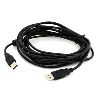 China Custom Electronics Products Length Data Power Charging USB 2.0 Type A Male To A Male Ferrite Core Extension Cable for sale