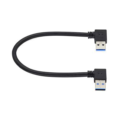 China Electronics Products Wholesale Right Angle USB 3.0 A Male to Right Left Angle Male 90 Degree Extension Cable for sale