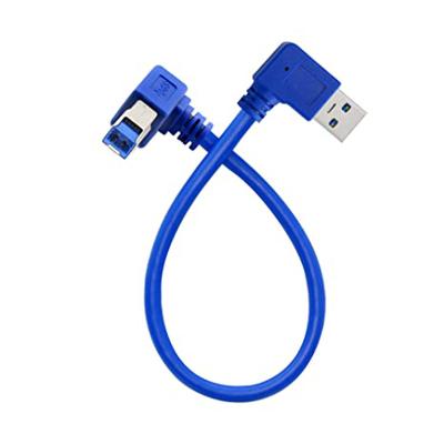 China Electronics Products Free Sample 90 Degree Right Angle USB 3.0 A Male To B Right Angle Male Printer USB Cable for sale