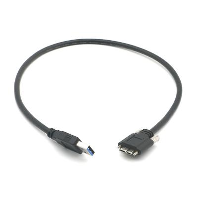 China Electronics products usb3.0 tyoe USB 3.0 a male to micro usb 3.0 b male cable with lock screw for sale