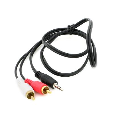 China Speaker 1m 2m 1 rca male to 2 rca male jack audio cable for sale