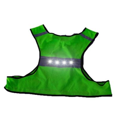 China LED FLASH China Manufacturer Traffic LED Reflective Waterproof Green High Visibility Safety Vest for sale