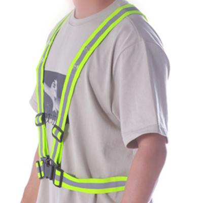 China LED FLASH LED Bike Running Number Belt Officer Vests Reflective Strap Polyester Safety Reflective Vest for sale