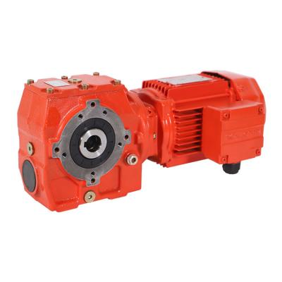 China Building Material Shops Worm S Series S67 Angle Gear Motor Helical Gearbox for sale