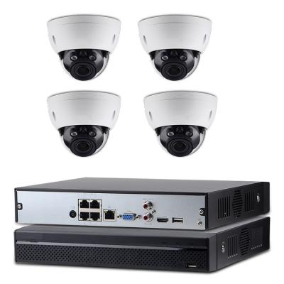 China NIGHT VISION dome camera 4MP cctv4 kits IP camera NVR2104HS-P-4KS2 IPC-HDBW4433R-S cctv kits for sale