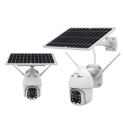 China Outdoor cctv 4g solar powered siren ip solar power camera wifi family security cctv cctv tuya built-in security wireless two-way audio cctv solar powered ip camera for sale