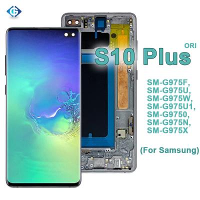 China LCD Screen Display For Samsung S10+ LCD Assembly + View For Samsung For Galaxy S10 Plus 6.4 Inch Display for sale