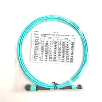 China Telecom / Network Fiber MTP MPO SM Breakout Cable 12 Fiber MPO / MTP SM Fanout Patch Cord for sale