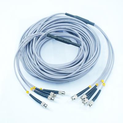 China MM ST-ST Chinese Outdoor Armored Cable FTTH System Manufacturer FTTH 4 Core Fiber Optic Patch Cord for sale