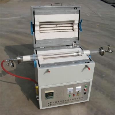 China Horno tubular de alta temperatura 1200C PID del tratamiento térmico del tubo del cuarzo en venta