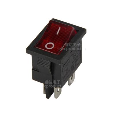 China Electrical Equipment KCD1-104 10a 125v/6a 250vac DPST 4pin illuminated ON OFF rocker switch t85 55 for AC inlet for sale