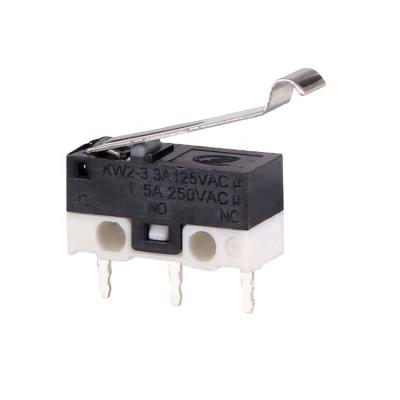 China 25t85 1a 250vac 3a 125v miniature mouse micro switch KW2-3-04P-30-5 for sale