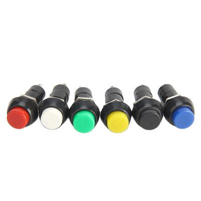 China Control 6Color 3A 250V Industrial AC 2PIN PBS-11A Latching /PBS-11B Momentary Plastic Round 12mm Push Button Switch for sale