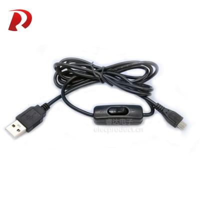 China Automotive 1.5M/2M USB Power Switch Cord with On/Off Switch for Raspberry Pi 1.5M USB to Micro USB Cable for sale