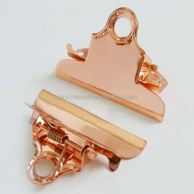 China China Supplier Wood and Plastic Clipboard Beautiful Rose Gold Metal Clipboard 78mm Clip for Menus Board for sale