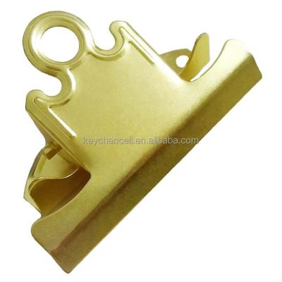 China Clipboard Office Supplies 78mm Gold Metal Butterfly Clipboard Wooden And Plastic Clip For Folder Menus for sale