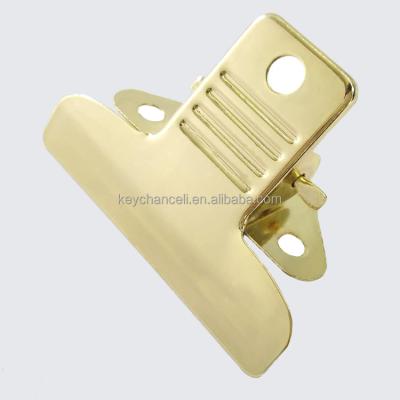 China Mini Small Clipboard 50mm Wooden And Plastic Gold Paper Clip Metal Clipboard for sale