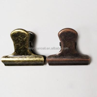 China school & office stationery 30mm new style metal rusty bronze bulldog clip for snack bag coffee bag for sale