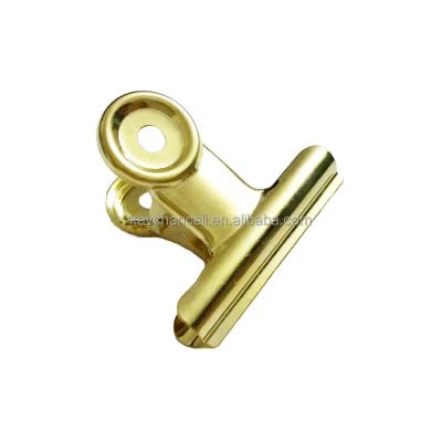 China school & Office Stationery 38mm Staples Gold Metal Bulldog Spring Clip Clip For Pictures for sale