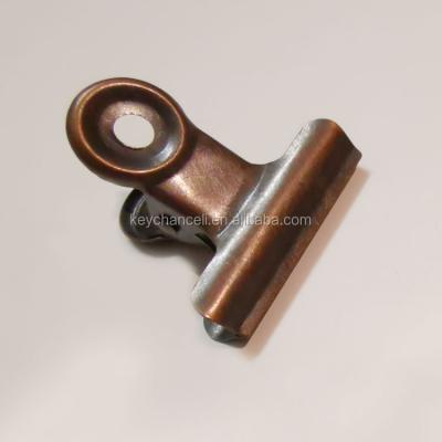 China school & Office Stationery 38mm Vintage Metal Bulldog Clip Rusty Looking Reddish Bronze Photo Clip for sale