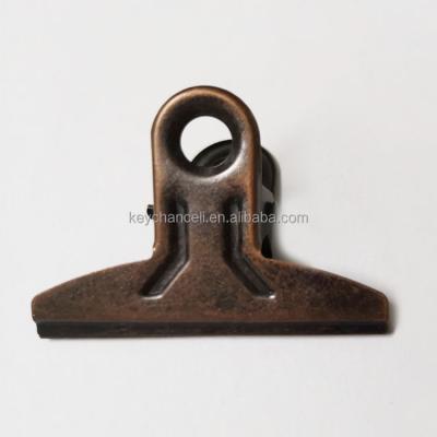 China school & office stationery 54mm antique paperclip metal rusty bronze bulldog clip for photo picture for sale